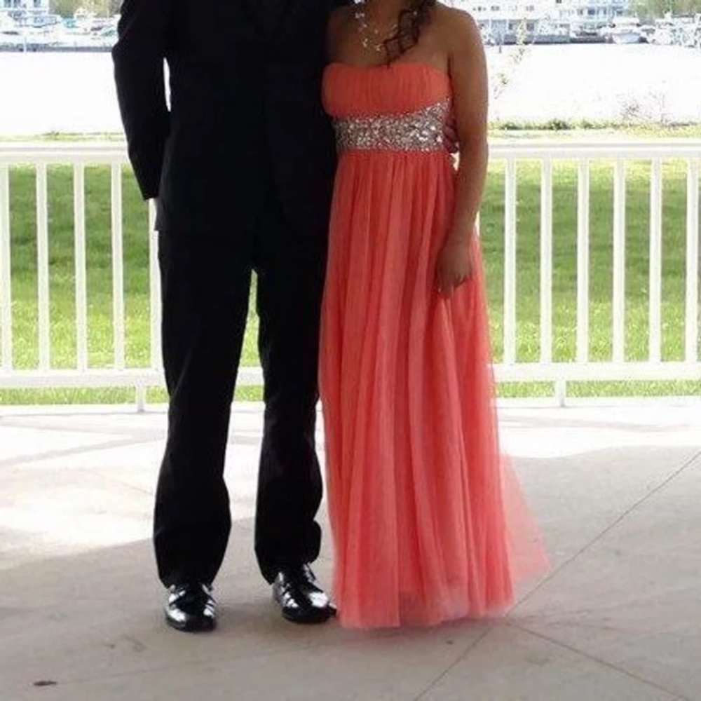 Coral prom dress